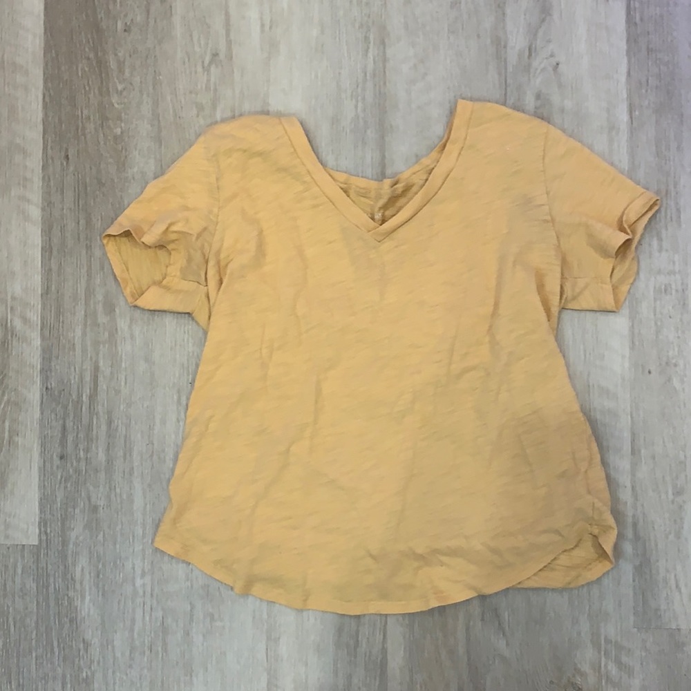 Yellow V-Neck American Eagle top
